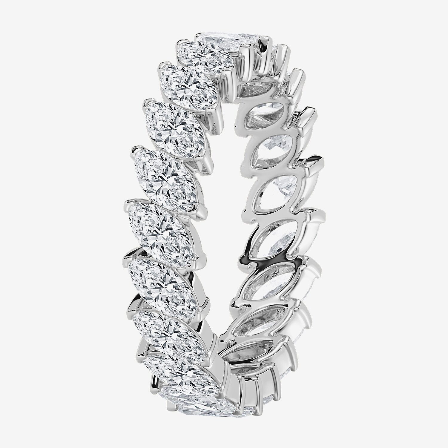 True FIT™ (F / Si2) Womens 4.5MM 3 CT. T.W. Lab Grown White Diamond 10K Gold Eternity Wedding Band