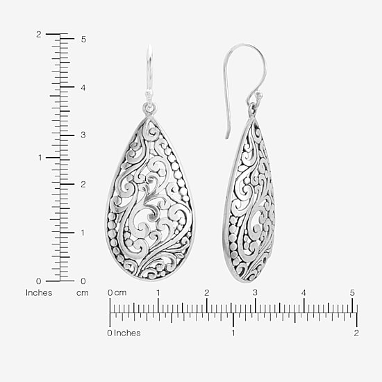 Womens Sterling Silver Drop Earrings