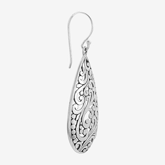 Womens Sterling Silver Drop Earrings
