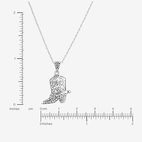 Womens Sterling Silver 16 Inch Pendant Necklace