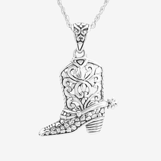 Womens Sterling Silver 16 Inch Pendant Necklace