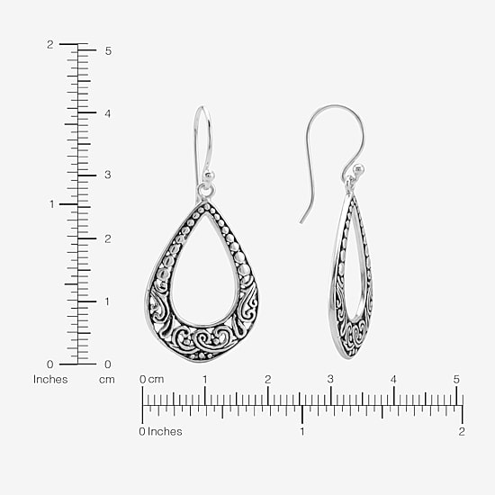 Womens Sterling Silver Drop Earrings