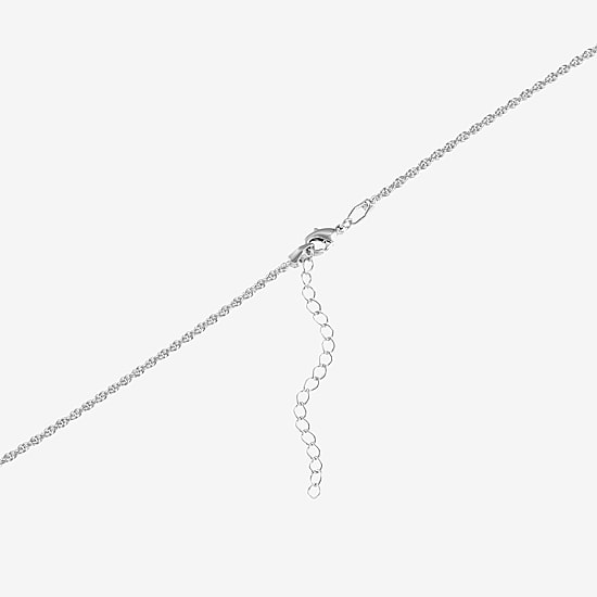 Womens Genuine White Mother Of Pearl Sterling Silver Heart 16 Inch Pendant Necklace