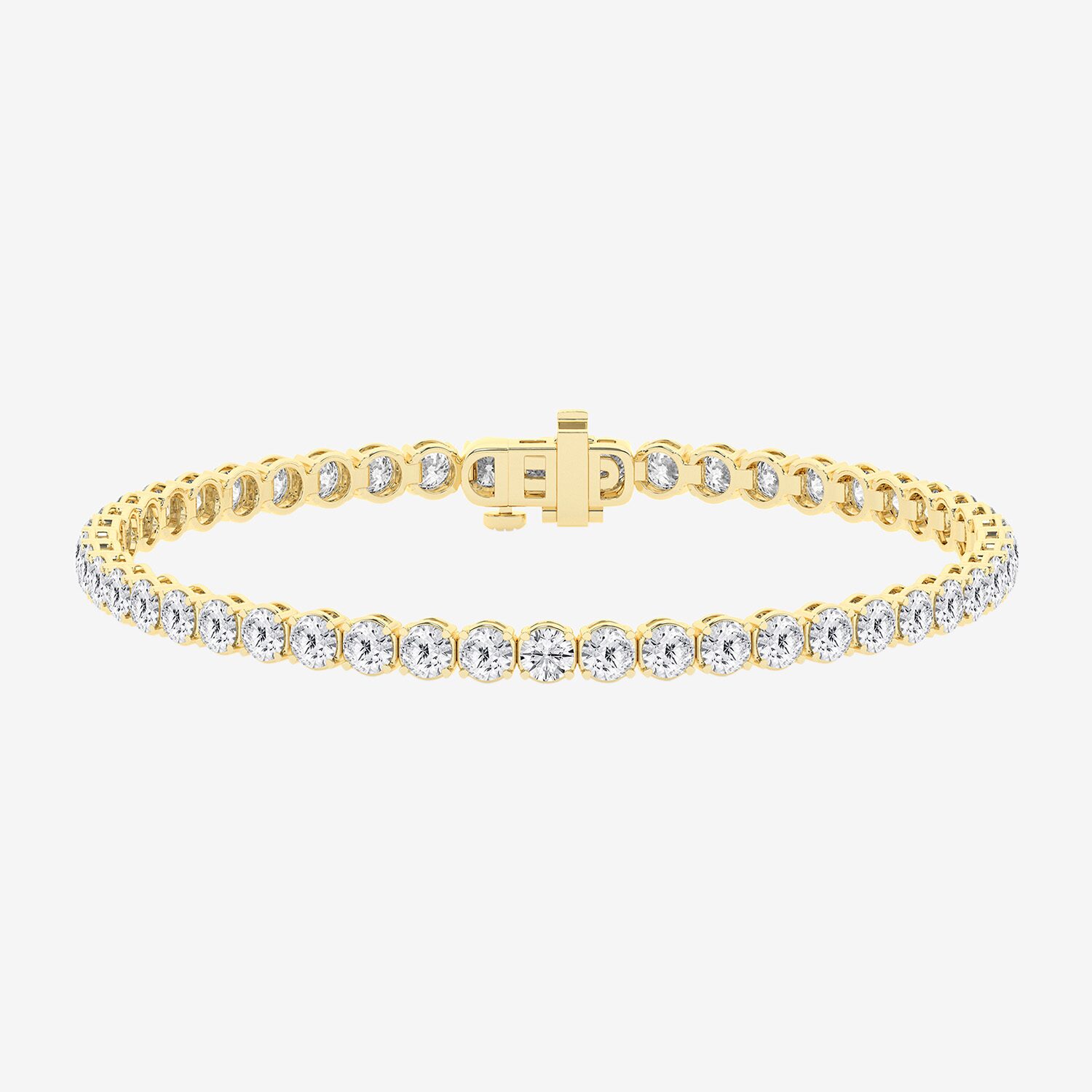 (F / Si1-Si2) Womens 7 Ct.T.W. Lab Grown White Diamond Sterling Silver 6 1/2 Inch Tennis Bracelet