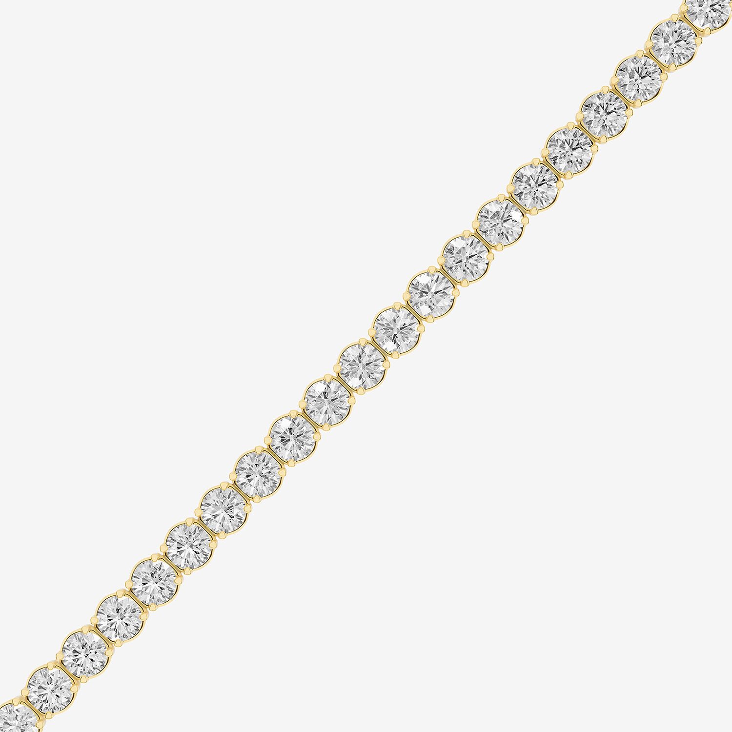 (F / Si1-Si2) Womens 7 Ct.T.W. Lab Grown White Diamond Sterling Silver 6 1/2 Inch Tennis Bracelet