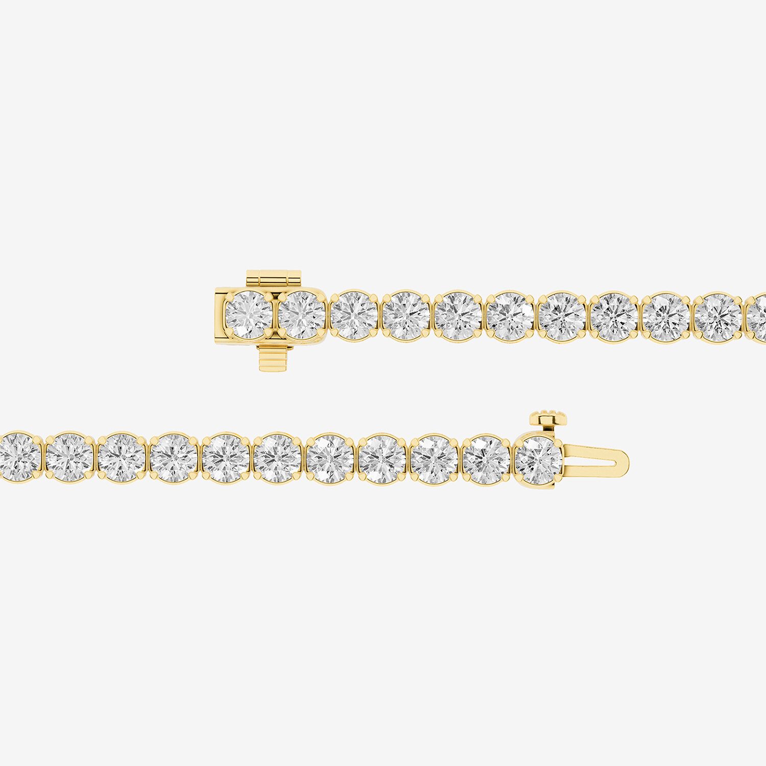 (F / Si1-Si2) Womens 7 Ct.T.W. Lab Grown White Diamond Sterling Silver 8 Inch Tennis Bracelet