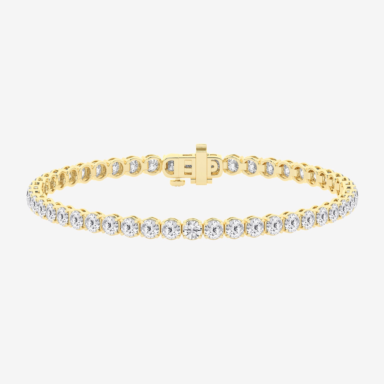 (F / Si1-Si2) Womens 7 Ct.T.W. Lab Grown White Diamond Sterling Silver 8 Inch Tennis Bracelet
