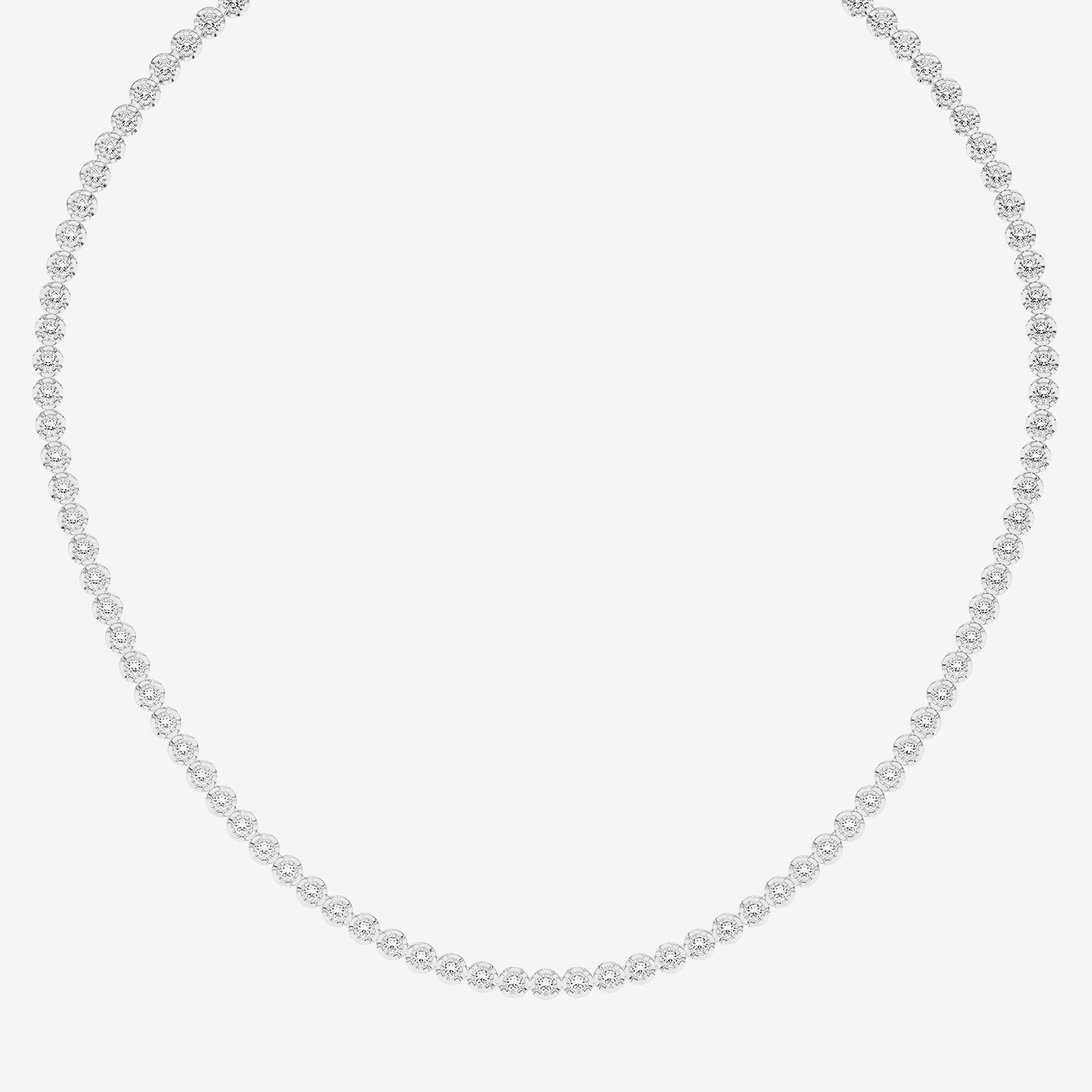 (F / Vs2) Womens 5 CT. T.W. Lab Grown White Diamond Sterling Silver 20 Inch Tennis Necklace