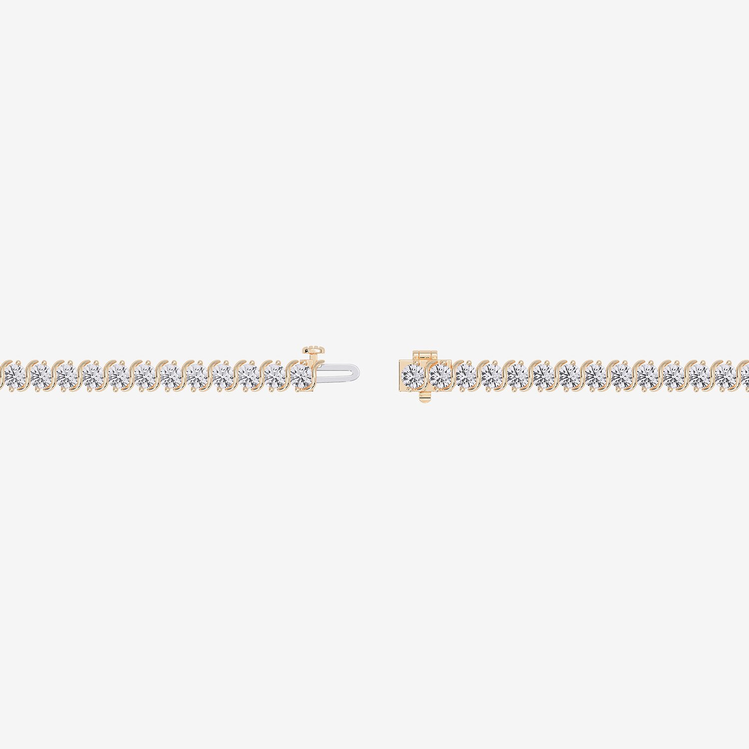 (F / Si1-Si2) Womens 10 Ct.T.W. Lab Grown White Diamond Sterling Silver 8 Inch Tennis Bracelet