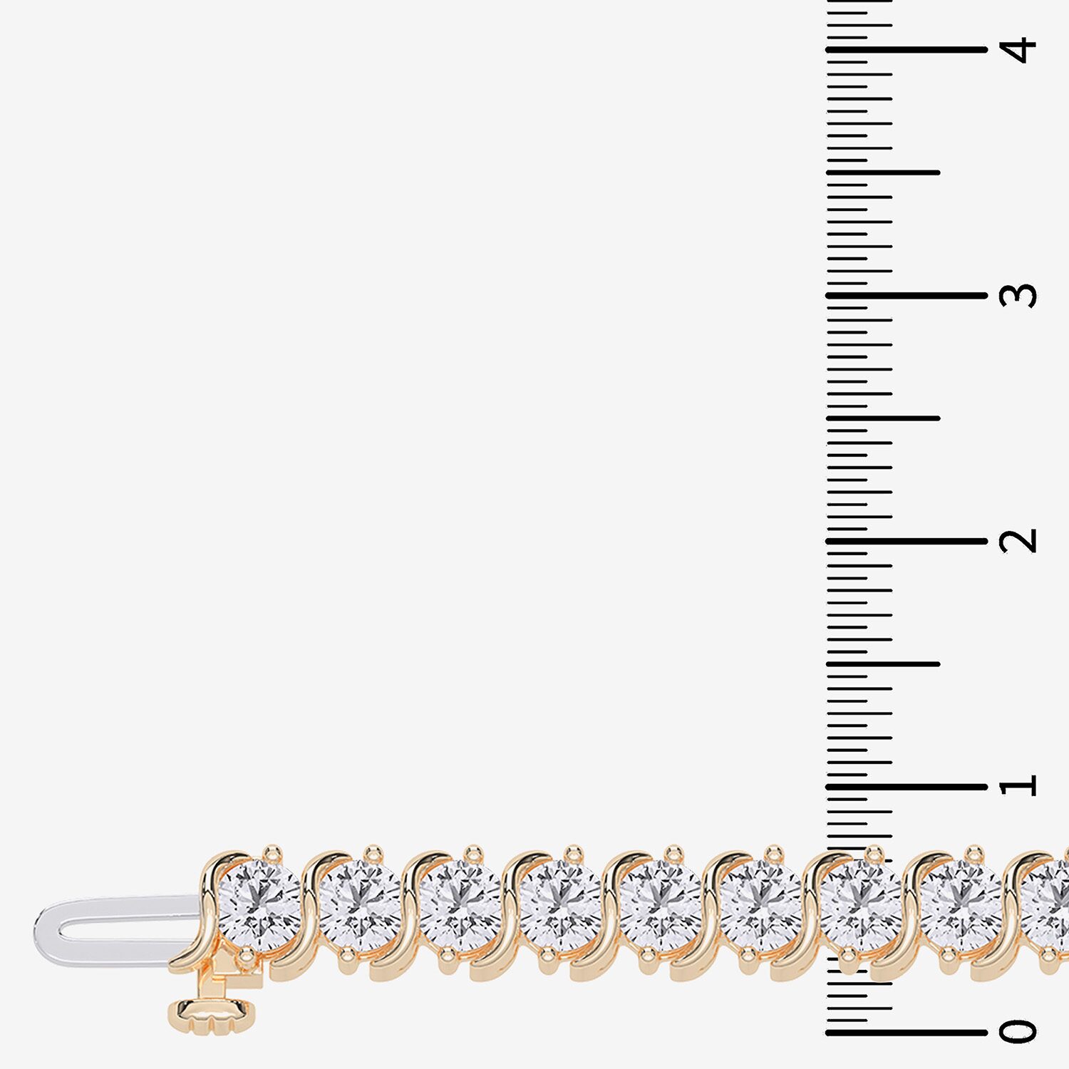 (F / Si1-Si2) Womens 10 Ct.T.W. Lab Grown White Diamond Sterling Silver 8 Inch Tennis Bracelet