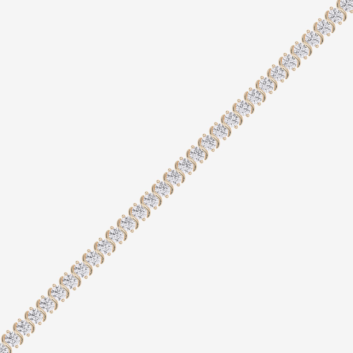 (F / Si1-Si2) Womens 10 Ct.T.W. Lab Grown White Diamond Sterling Silver 8 Inch Tennis Bracelet