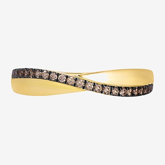 Levian Corp Womens 1/6 CT. T.W. Natural Champagne Diamond 14K Gold Round Band