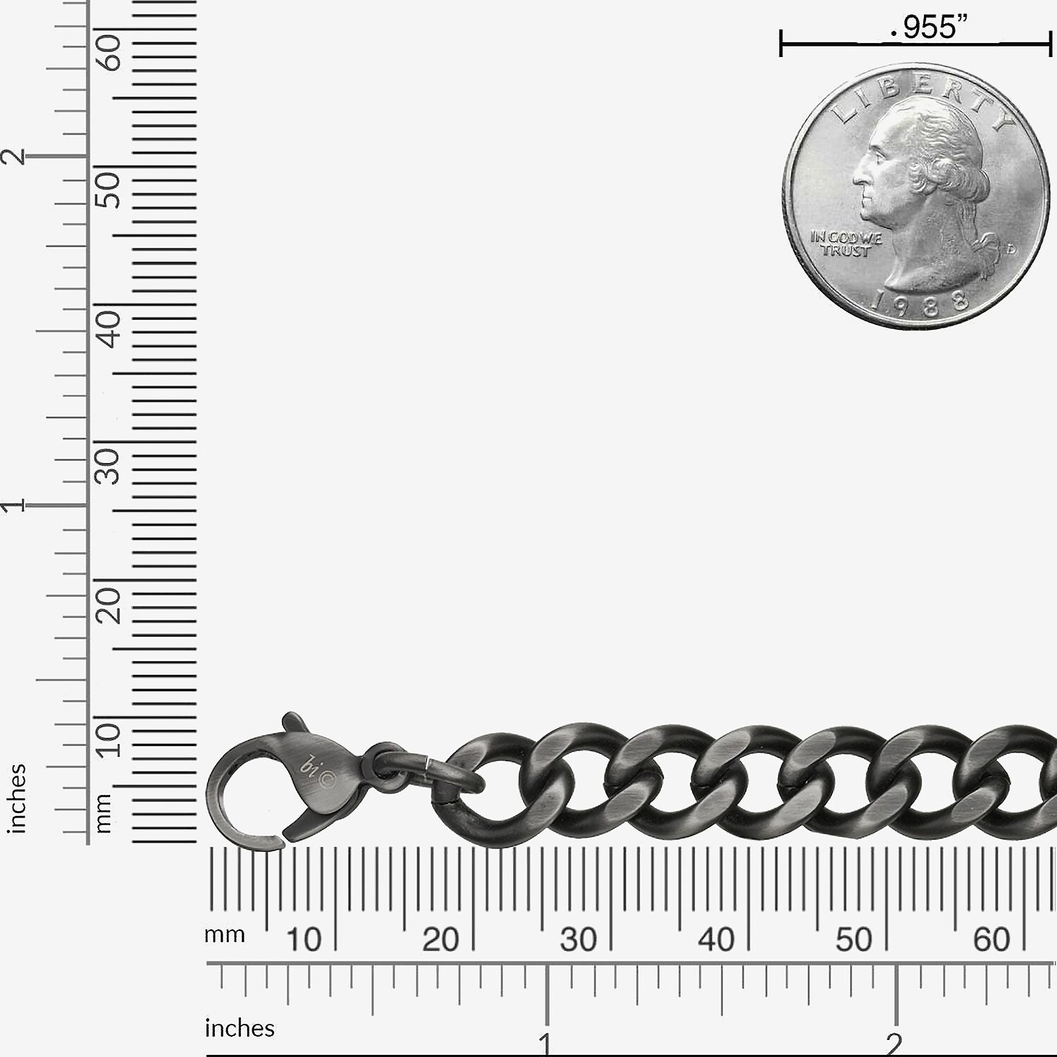 Limited Quantities! Mens Stainless Steel 8 1/2 Inch Curb Chain Bracelet