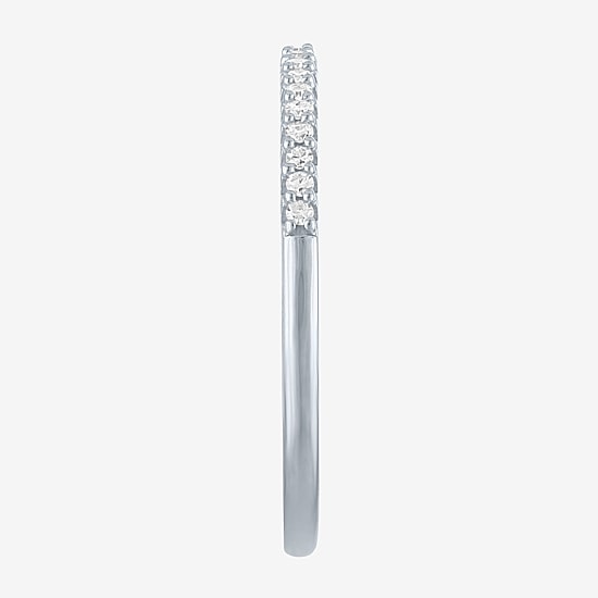 (G-H / Si2-I1) Womens 1/10 CT. T.W. Lab Grown White Diamond 10K Gold Band