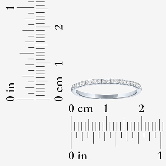 (G-H / Si2-I1) Womens 1/10 CT. T.W. Lab Grown White Diamond 10K Gold Band