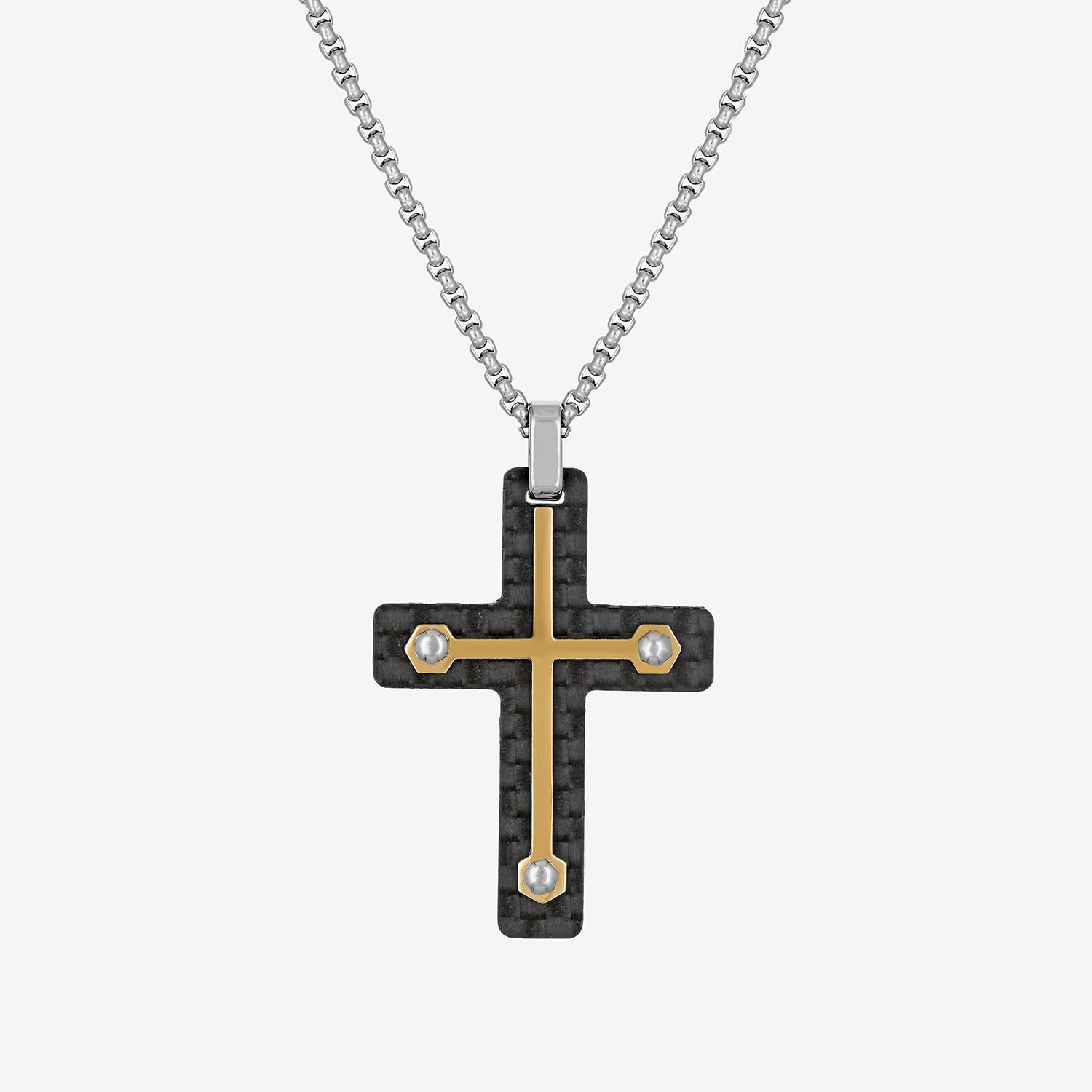 Limited Quantities! Mens Stainless Steel Cross 24 Inch Pendant Necklace