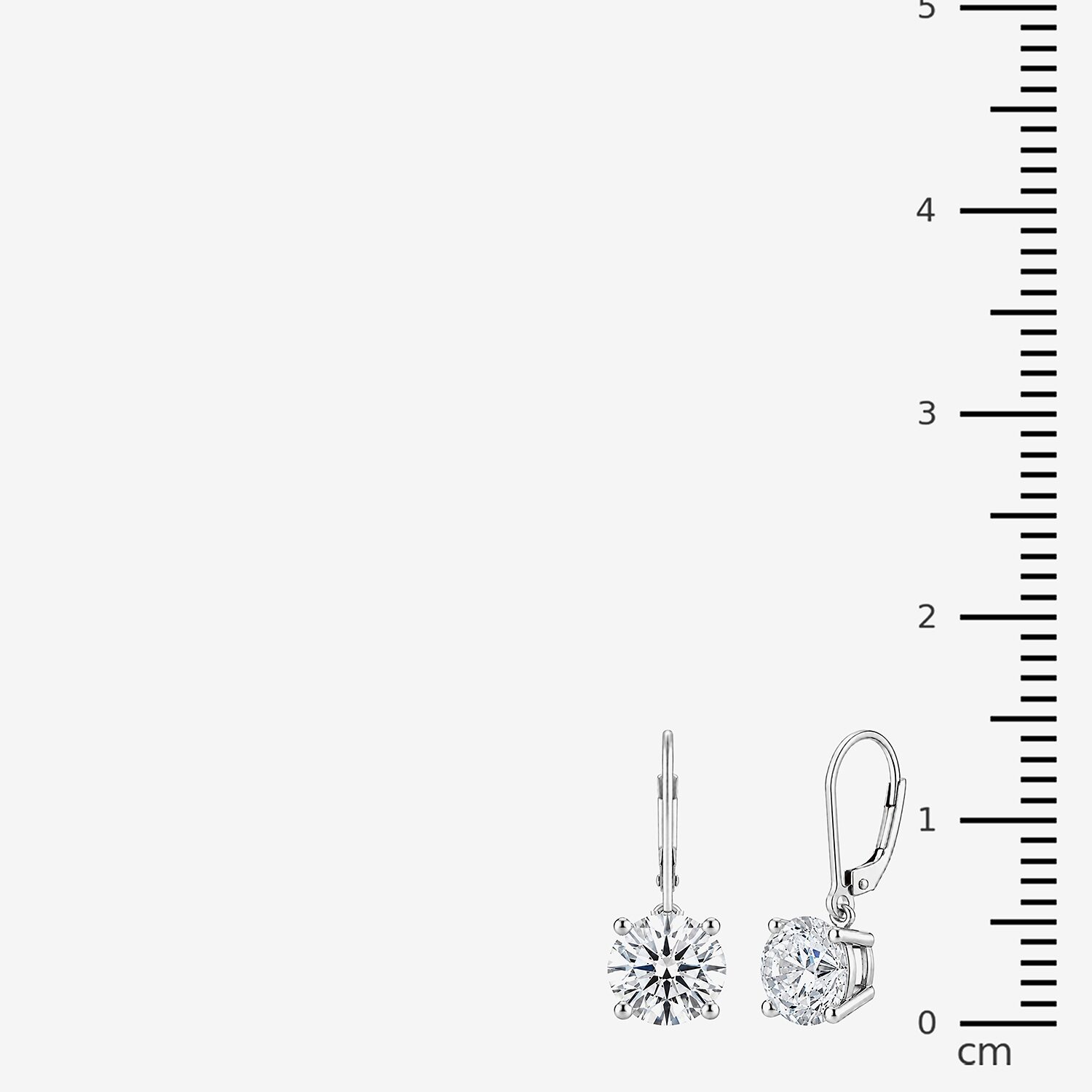 (F / Si2) Womens 5 CT. T.W. Lab Grown White Diamond 14K Gold 23.2mm Round Hoop Earrings