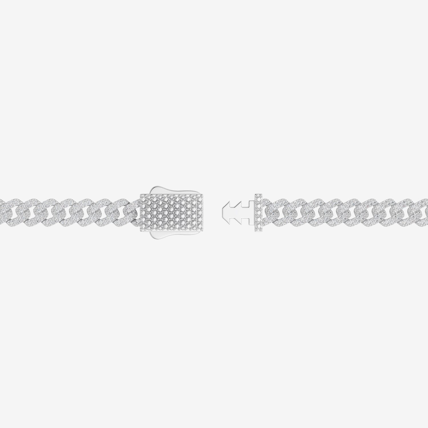 (F / Si2) Mens Sterling Silver 22 Inch Cuban Chain Necklace