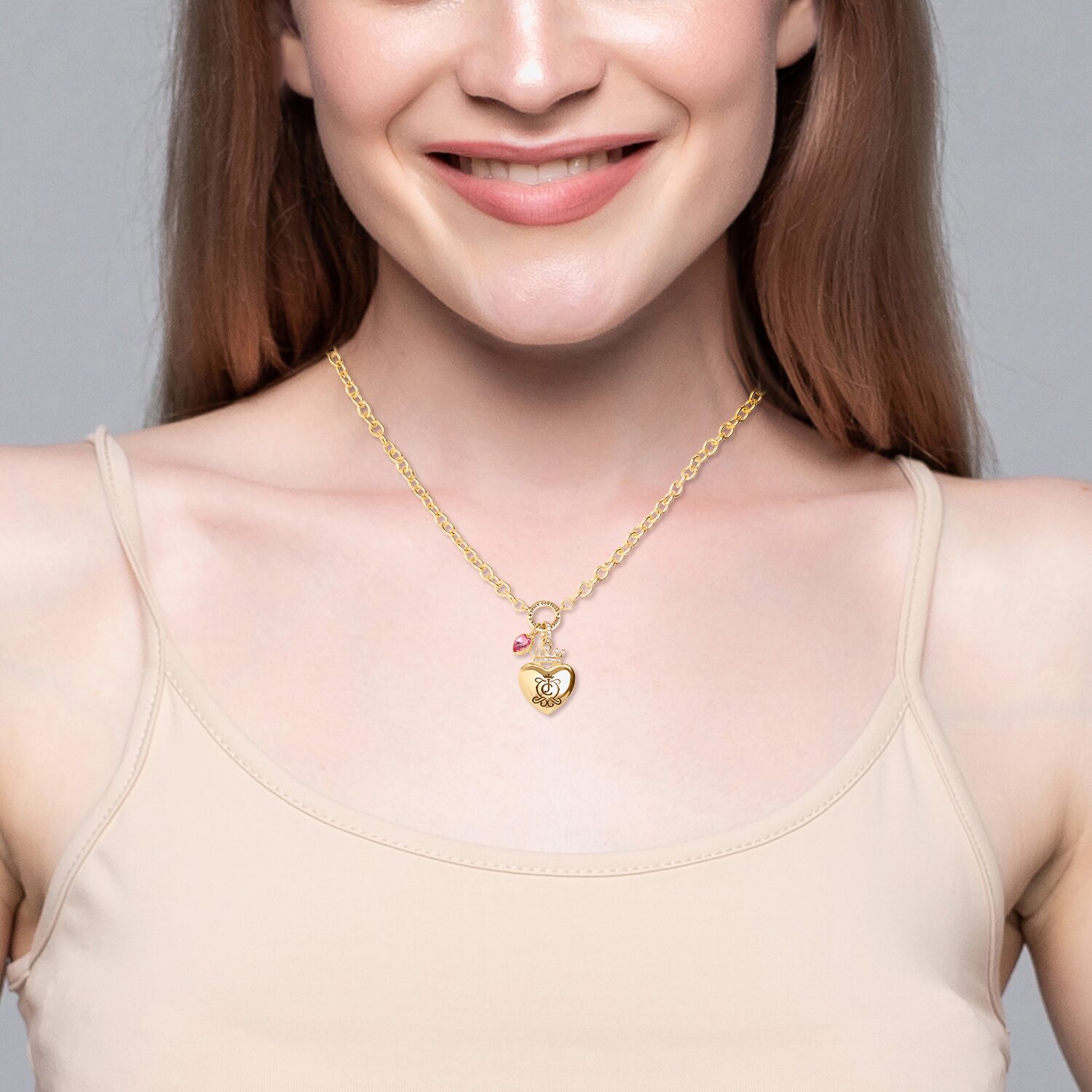 Juicy By Juicy Couture Womens Multi Color Glass 18 Inch Pendant Necklace