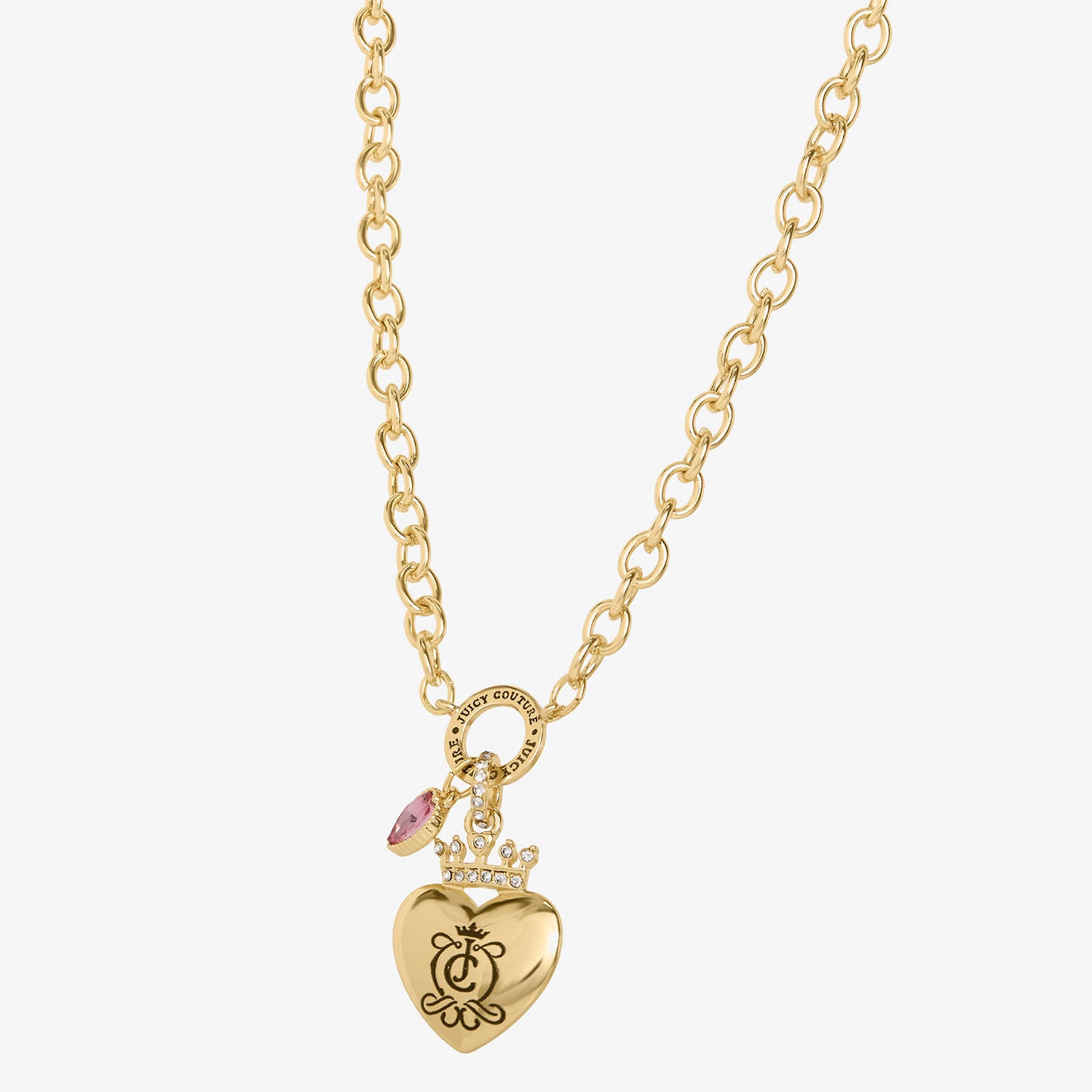Juicy By Juicy Couture Womens Multi Color Glass 18 Inch Pendant Necklace