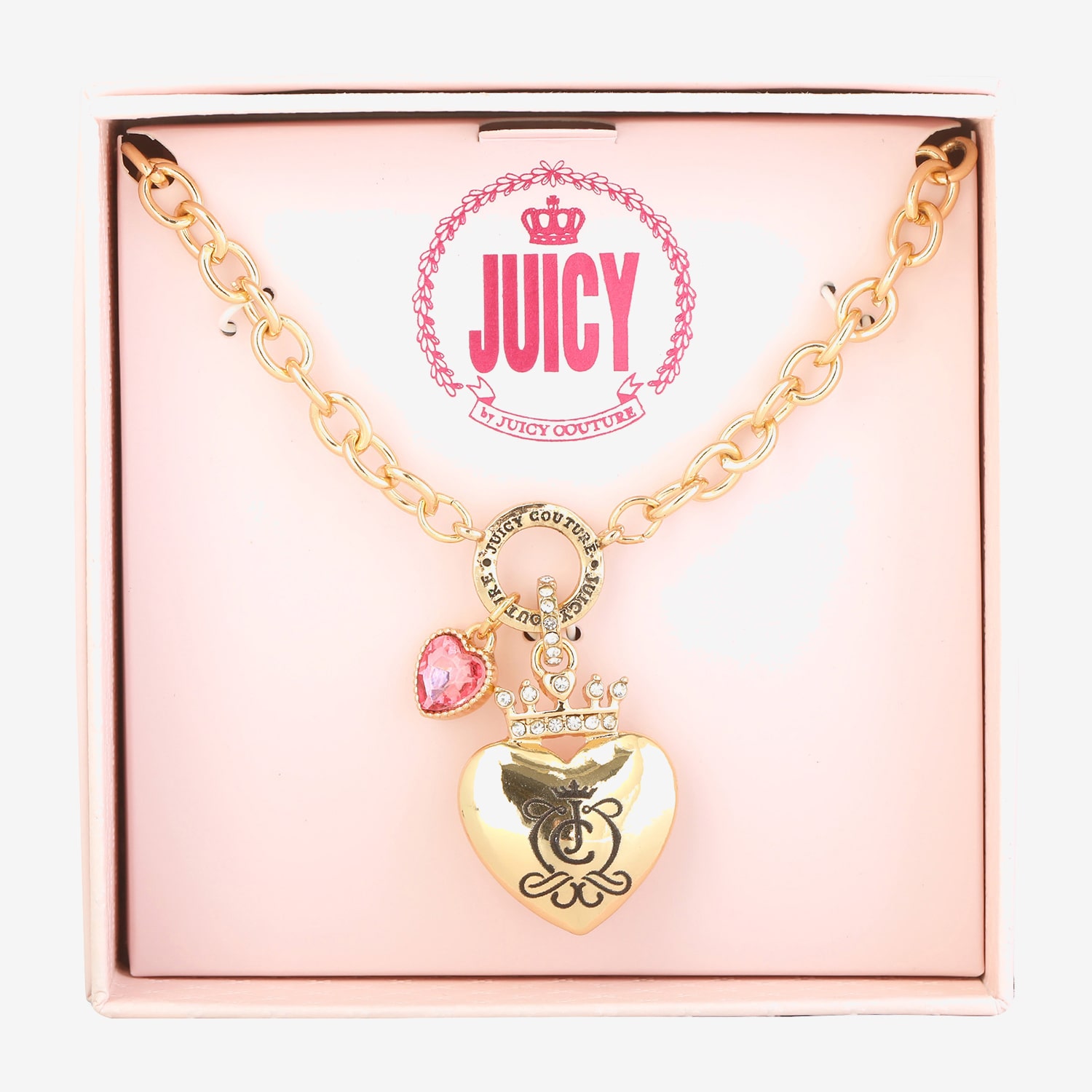 Juicy By Juicy Couture Womens Multi Color Glass 18 Inch Pendant Necklace