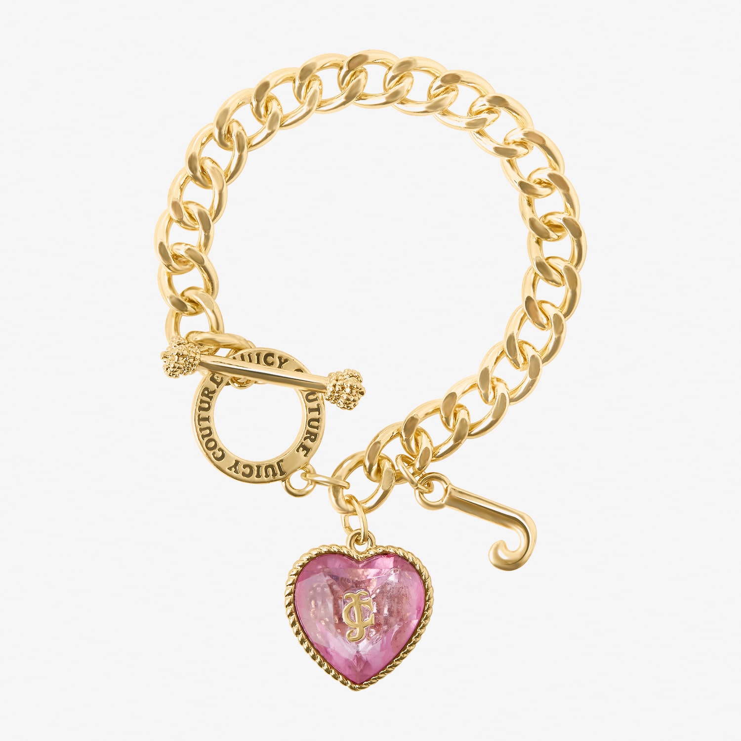 Juicy By Juicy Couture Womens Solid Cuban Chain Bracelet