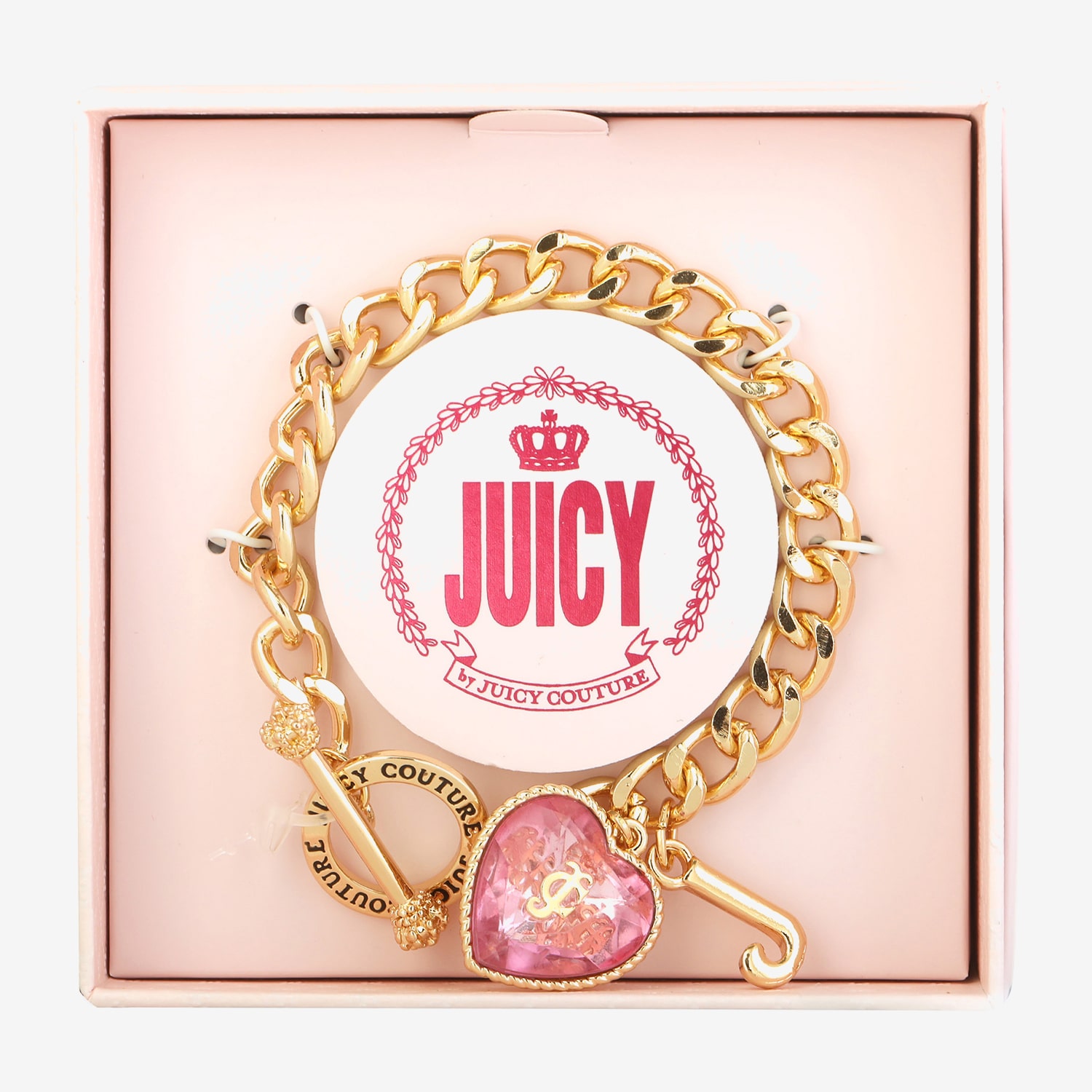 Juicy By Juicy Couture Womens Solid Cuban Chain Bracelet