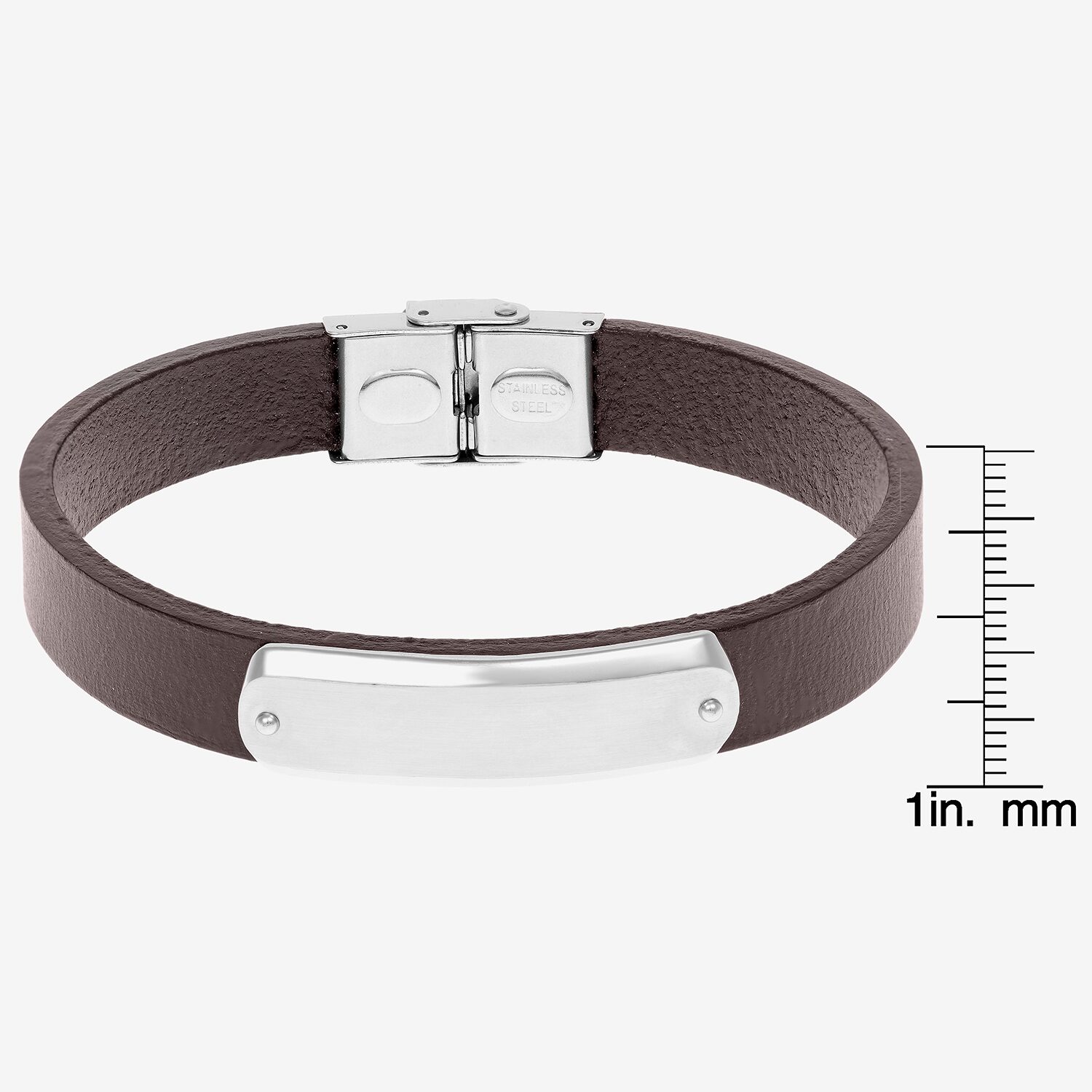 Limited Quantities! Mens Stainless Steel 8 1/2 Inch Id Bracelet