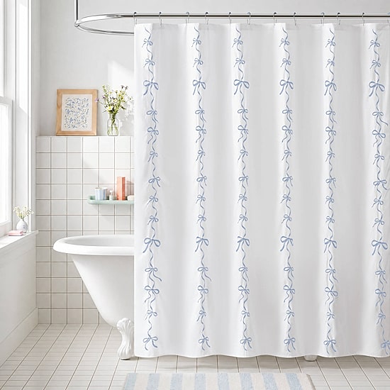 Madison Park Essentials Addison Bowed Shower Curtain