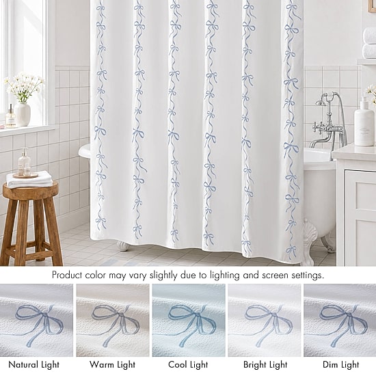 Madison Park Essentials Addison Bowed Shower Curtain