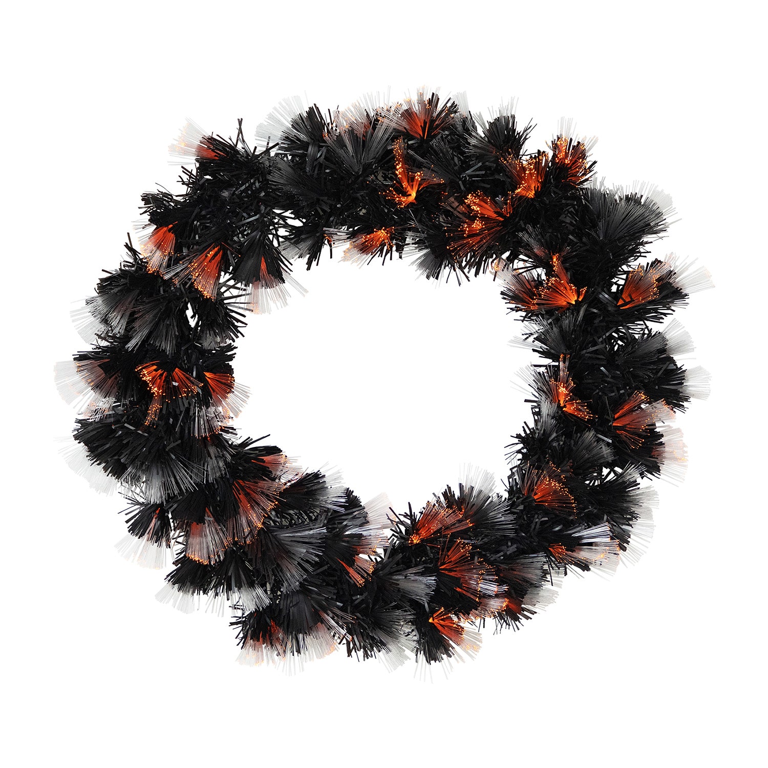 Northlight 24" Led Multi Function Fiber Optic Artificial Pre-Lit Wreath