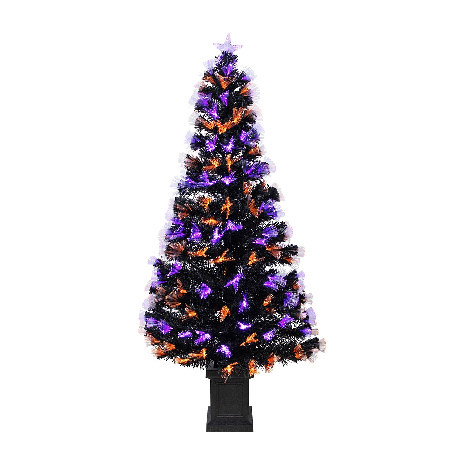 Northlight 5 Ft Led 8-Function Fiber Optic Pine Indoor Artificial Tree