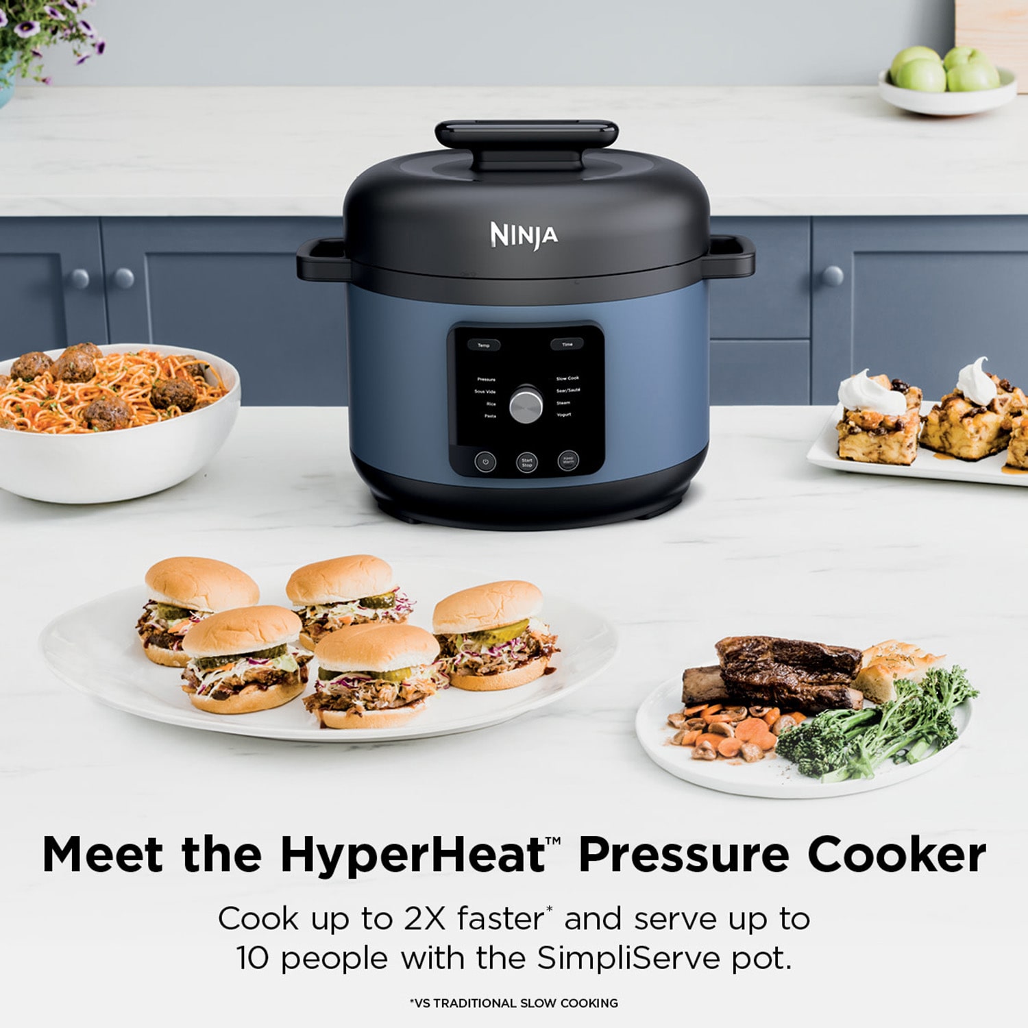 Ninja Hyperheat 9-In-1 Electric Pressure Cooker 4-pc. Aluminum Pressure Cooker