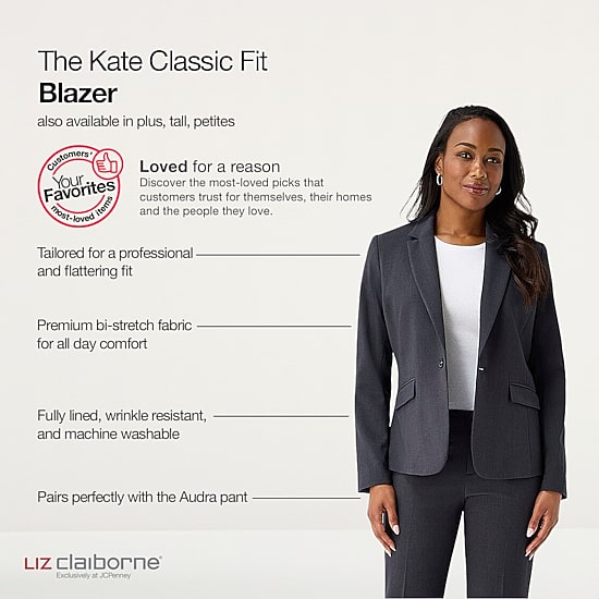 Liz Claiborne Kate Womens Tall Regular Fit Blazer