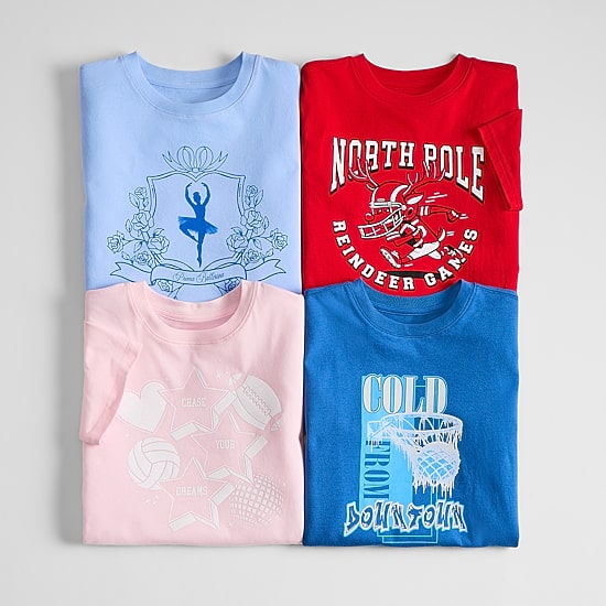 Xersion Little & Big Kid Girls Crew Neck Short Sleeve Regular Fit Graphic T-Shirt