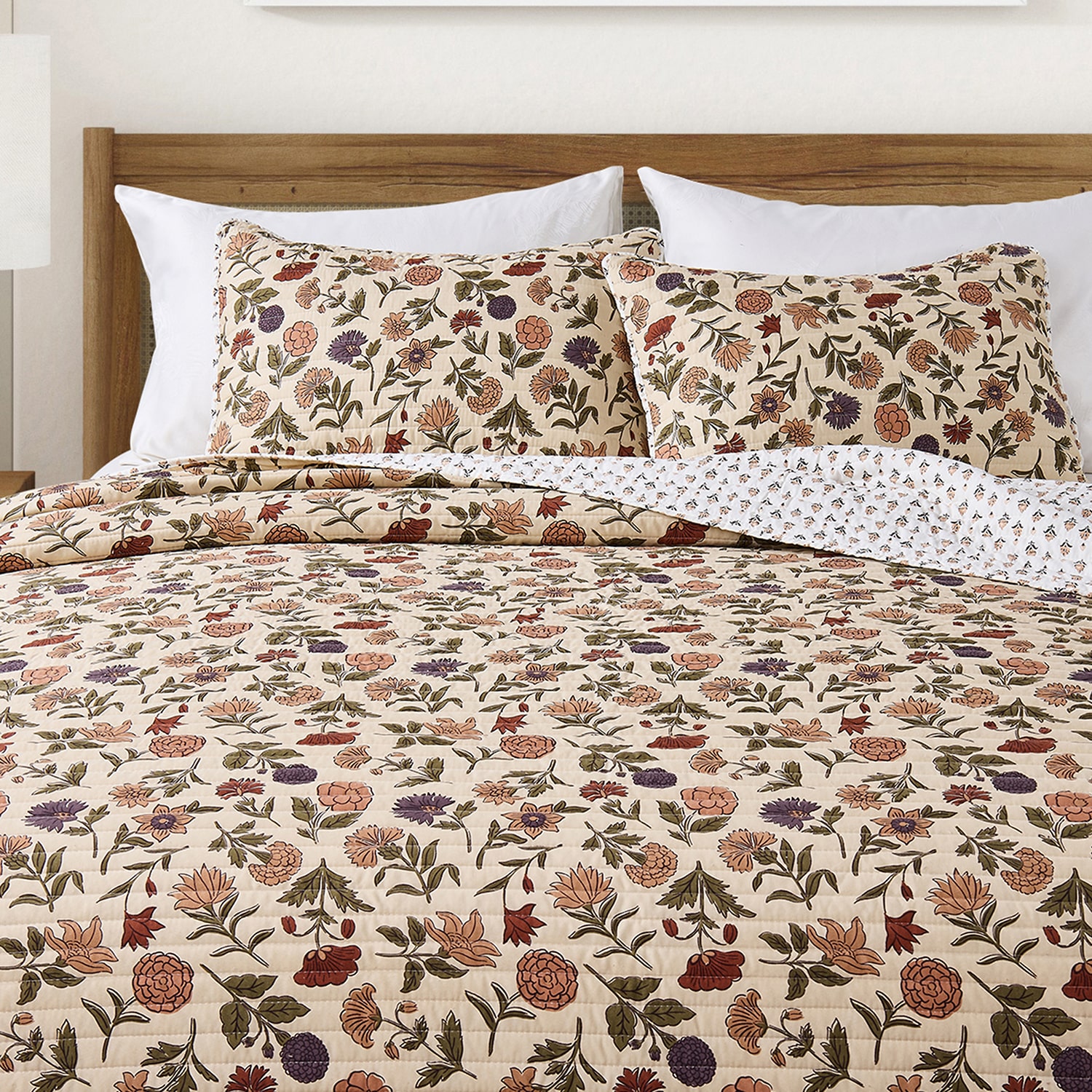 Linery Heritage Floral Reversible Quilt Set