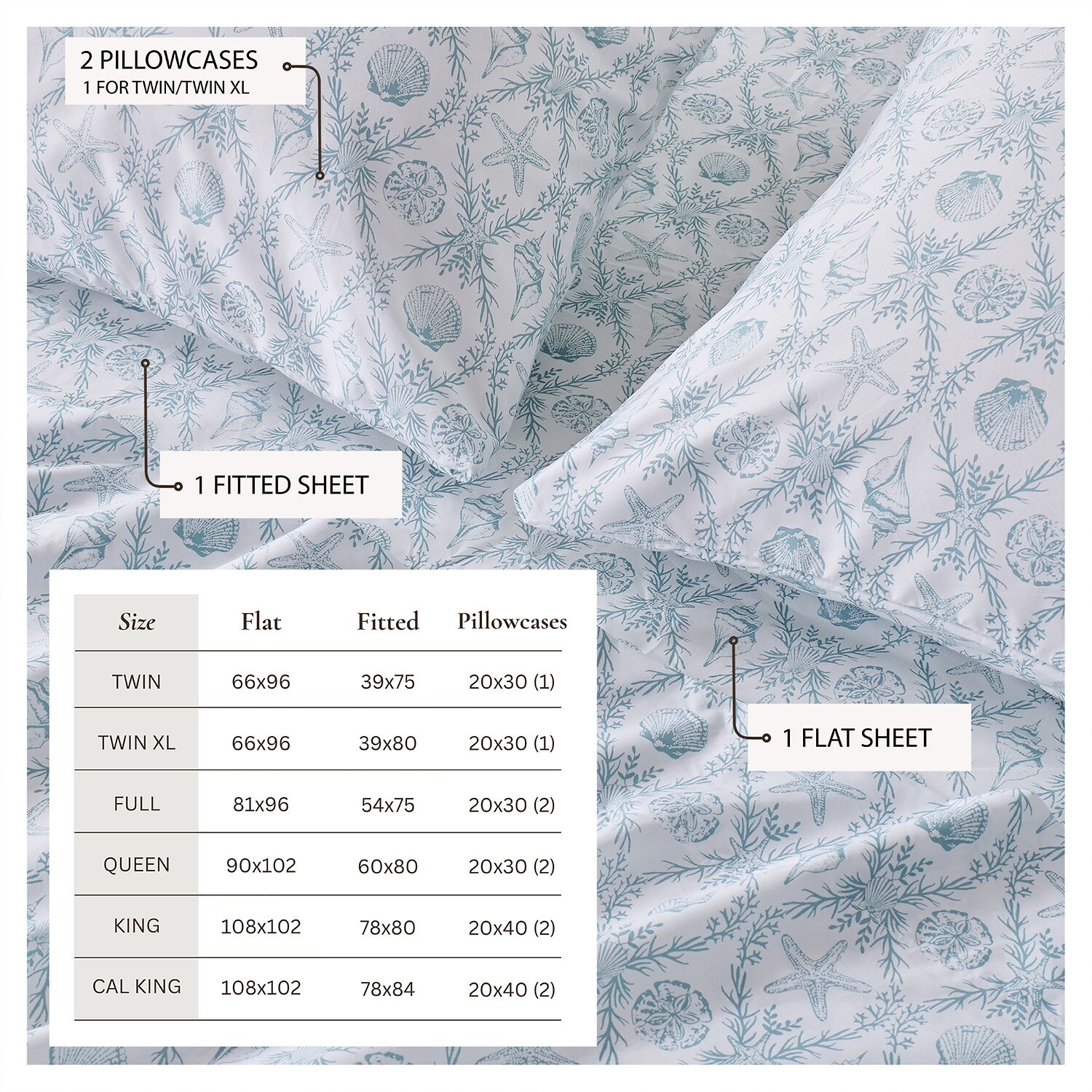 Linery Coastal Sheet Set