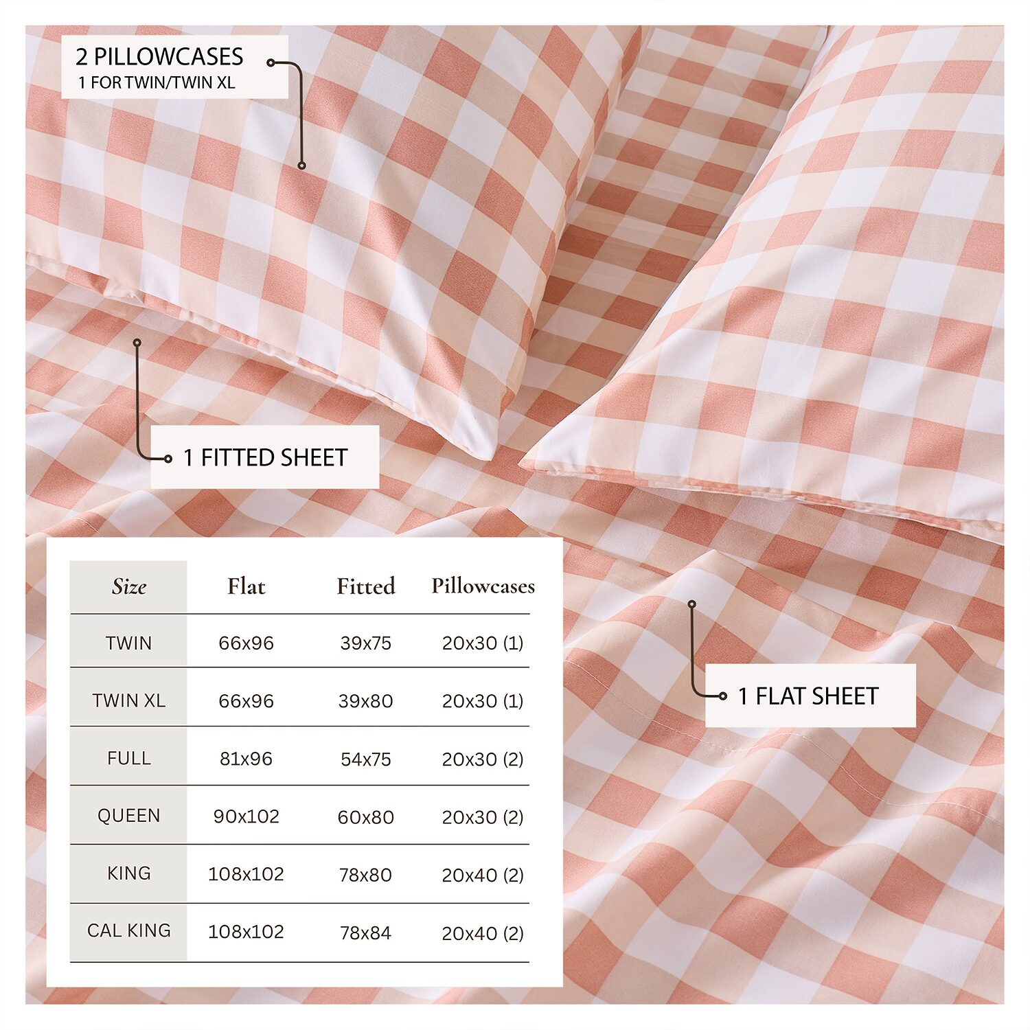 Linery Gingham Printed Sheet Set