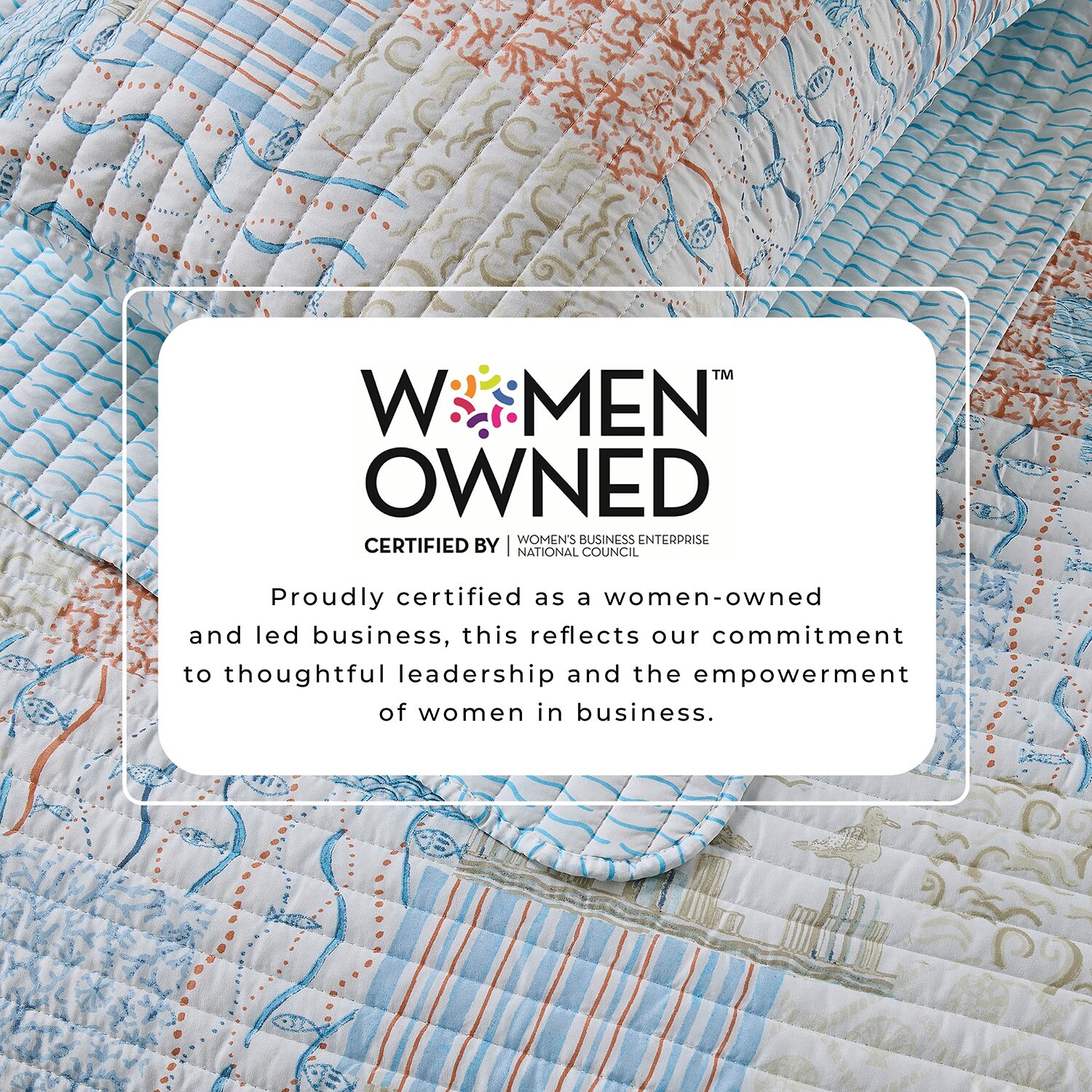 Linery Coastal Patchwork Reversible Quilt Set
