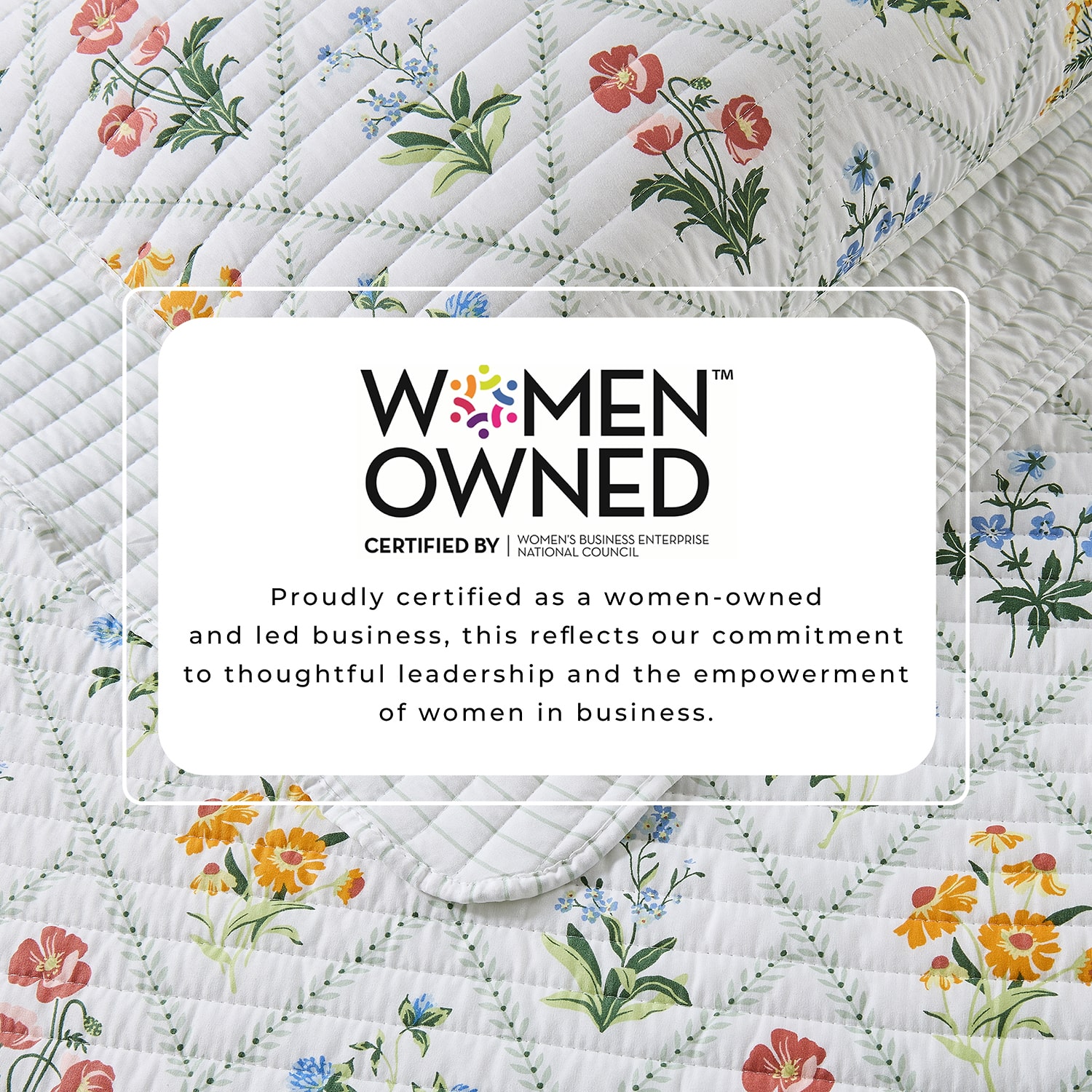Linery Floral Lattice Reversible Quilt Set
