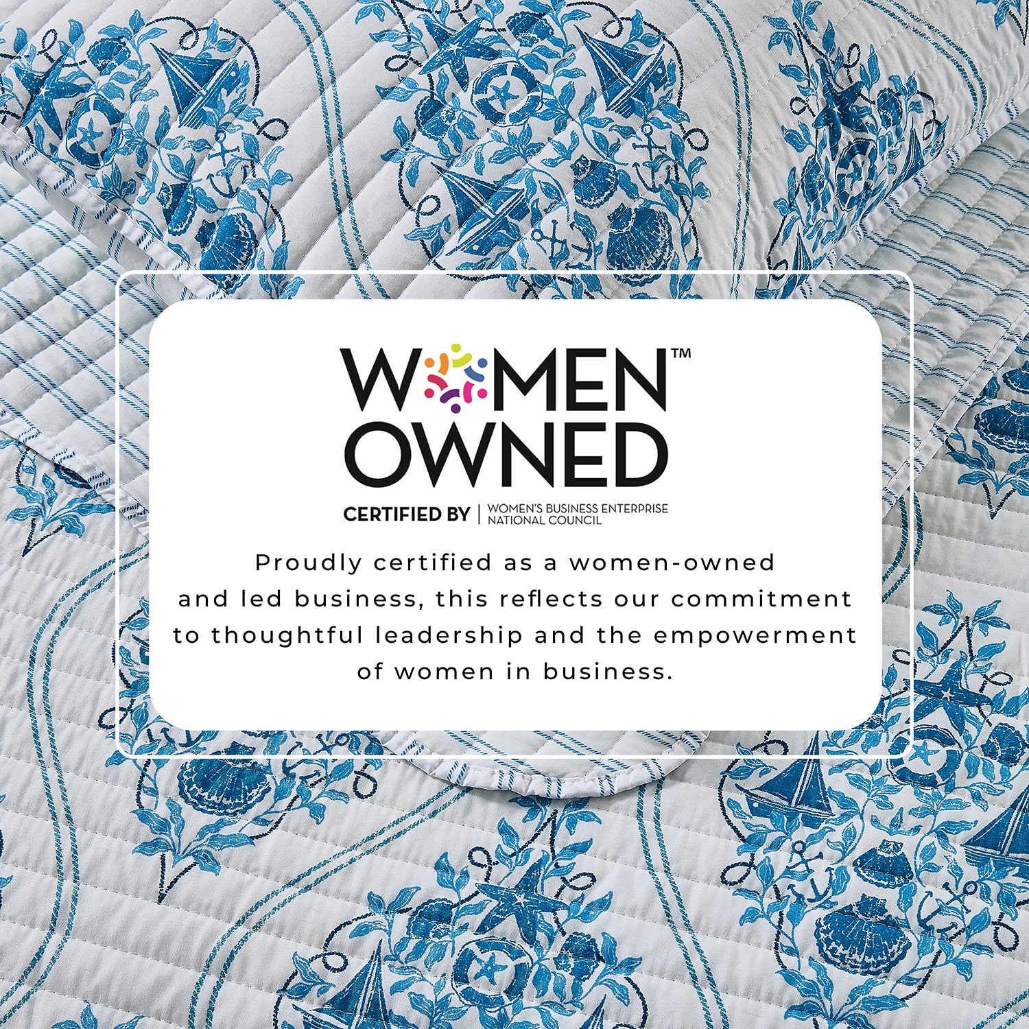 Linery Reversible Nautical Easy Care Quilt Set