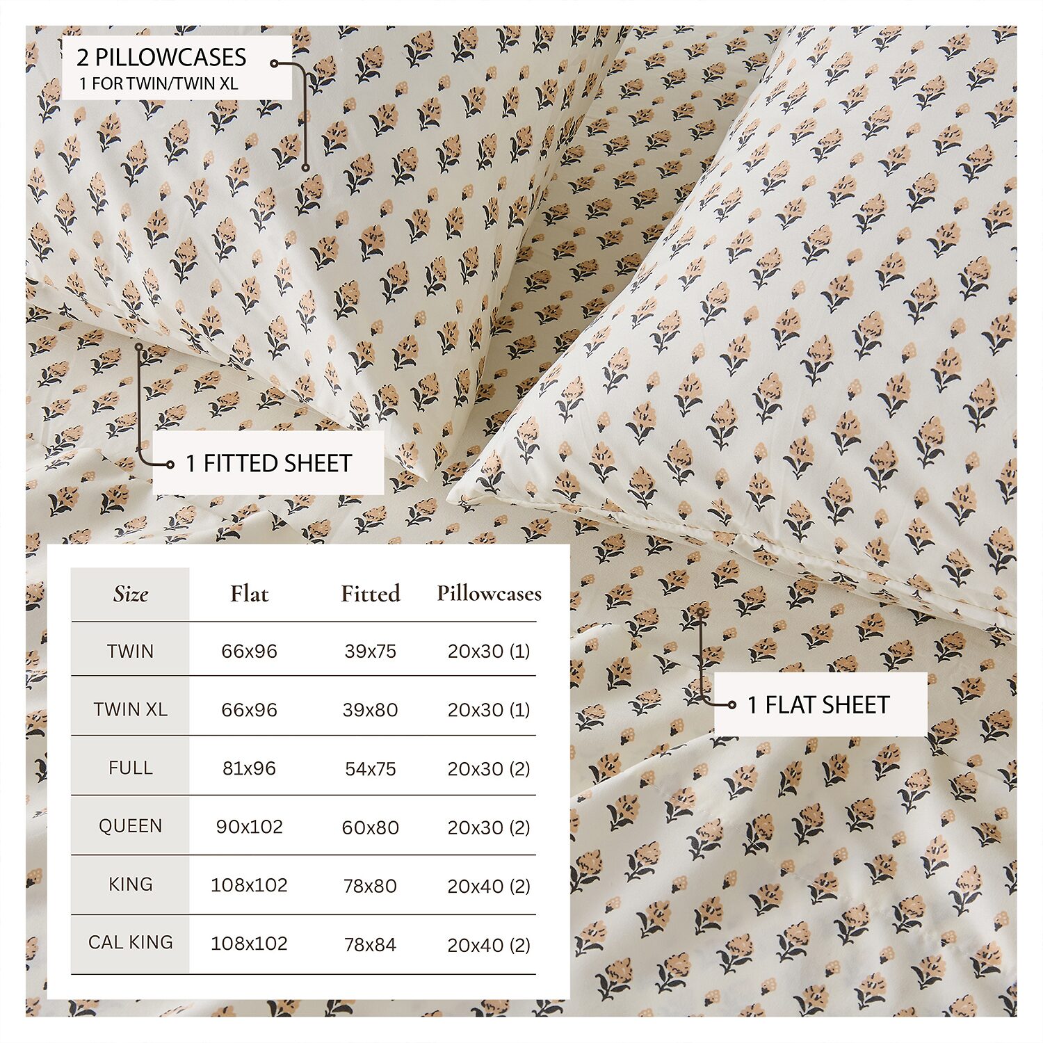 Linery Floral Printed Sheet Set