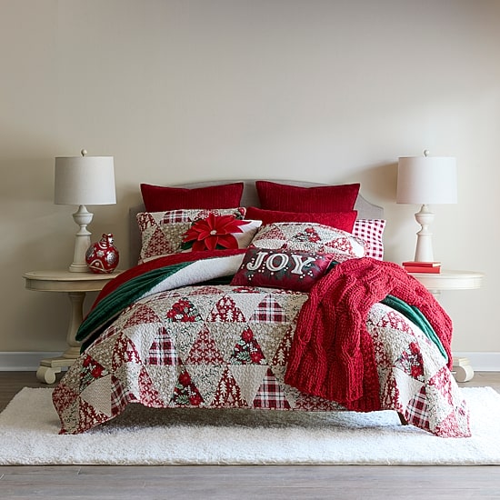 North Pole Trading Co. Triangle Patchwork 3-pc. Quilt Set