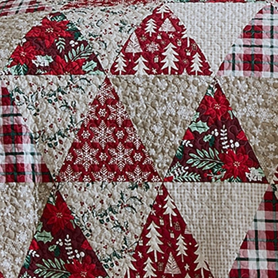 North Pole Trading Co. Triangle Patchwork 3-pc. Quilt Set