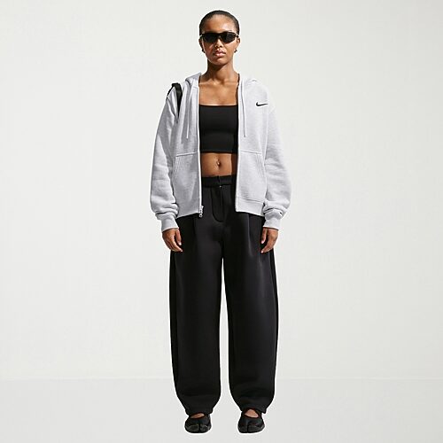 Nike Womens Long Sleeve Zipper Active Plus Hoodie, 3x, Gray