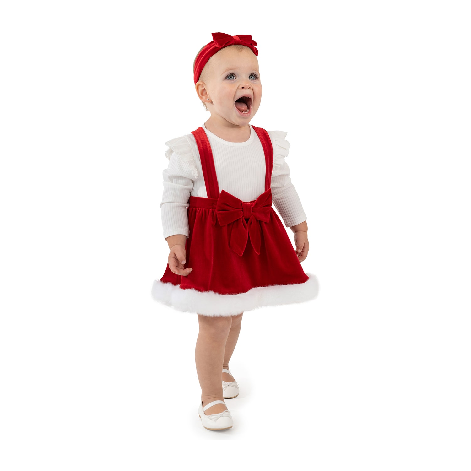 Rare Editions Baby Girls Fitted Bows 3-pc. Dress Set