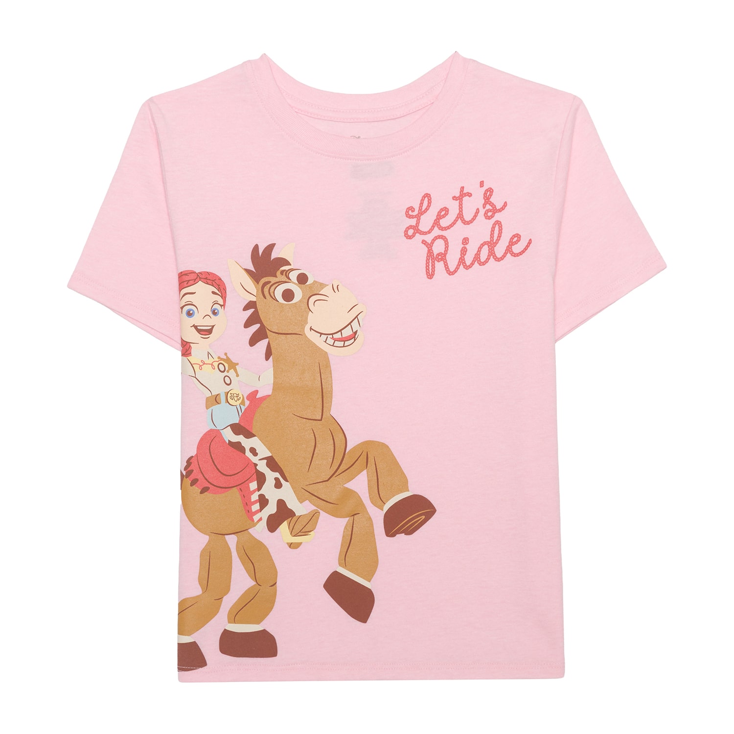 Disney Collection Girls Crew Neck Short Sleeve Regular Fit Jessie Graphic T-Shirt