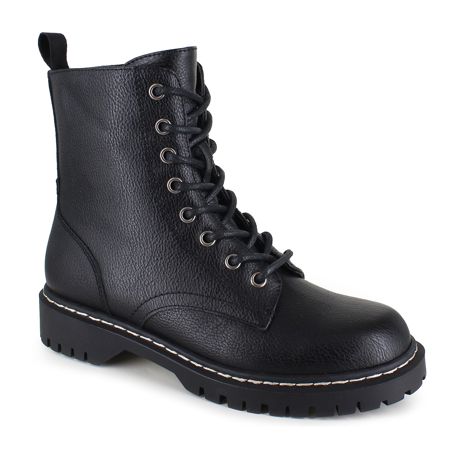 Unionbay Womens Ginny Flat Heel Combat Boots