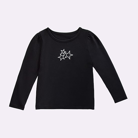 Okie Dokie Toddler & Little Girls Round Neck Long Sleeve Regular Fit Graphic T-Shirt