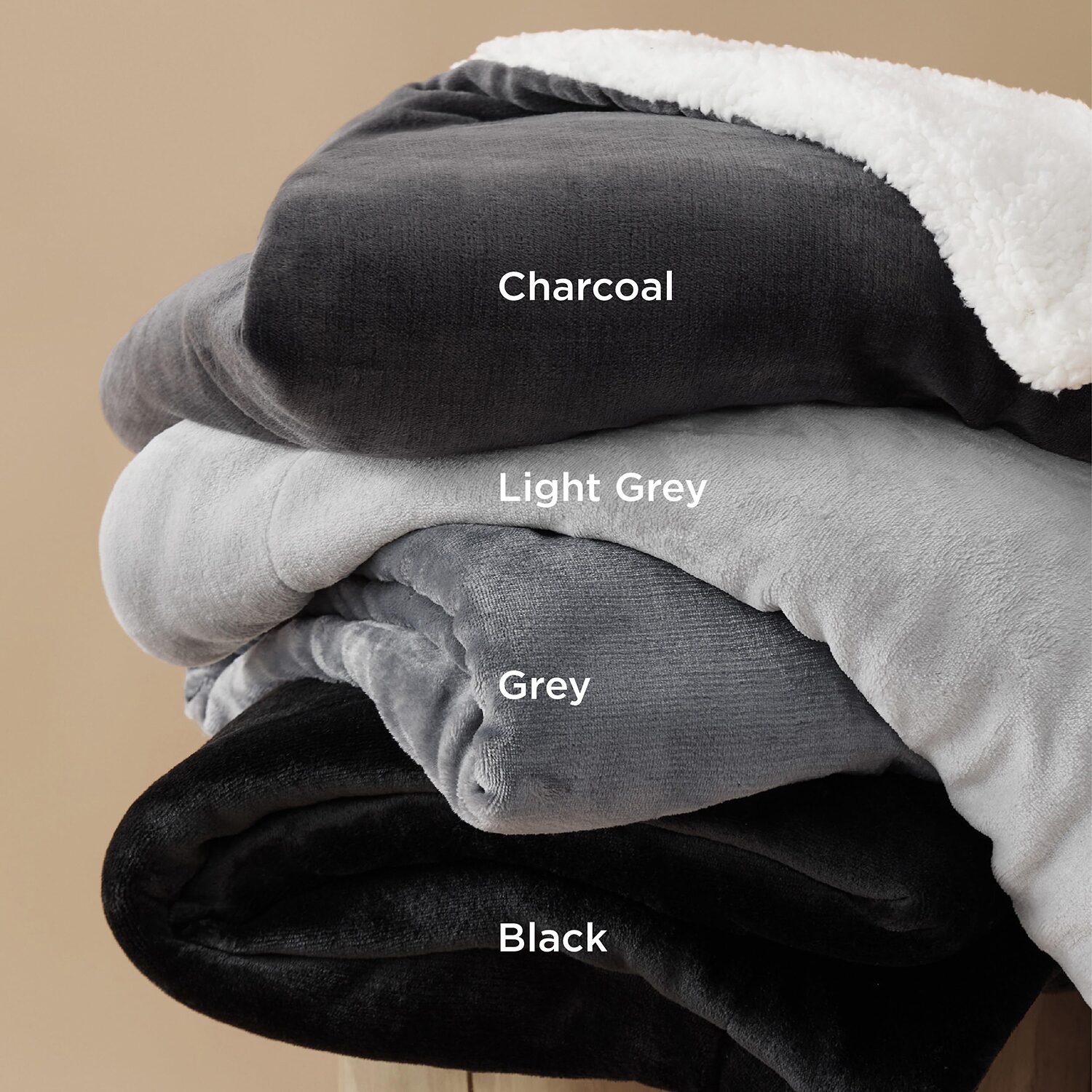 Bedsure® Sherpa Solid Midweight Blanket